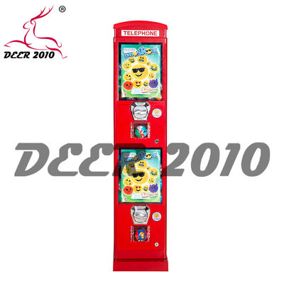 Outdoor Red Metal Body Duurzame Kiosk Candy Vending Machine voor Telefoon Booth GV48 Coin-Mech Hoge capaciteit All Metal 1 jaar garantie